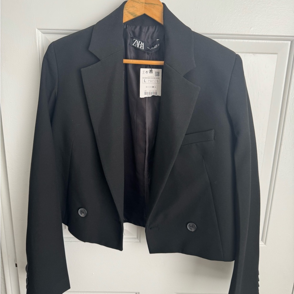 Zara Black Blazer Tailored Suit Jacket